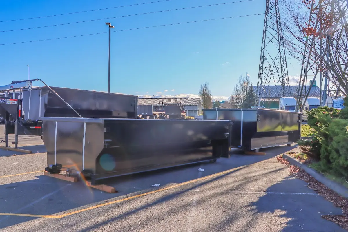 Roll-off dumpster ready for waste disposal at job site for Estate Cleanout Dumpster Rental in Raton